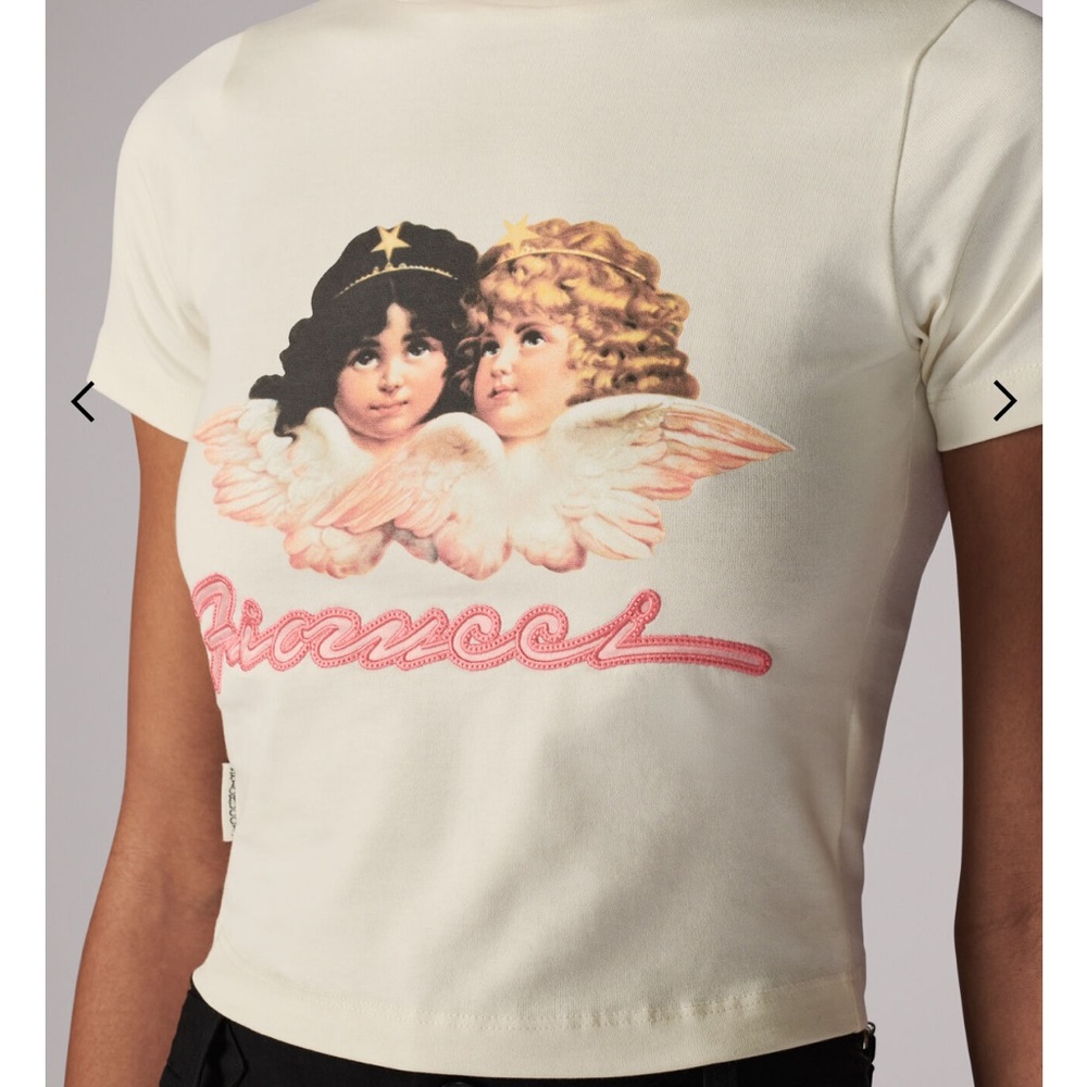 SOLD OUT ANGELS SQUIGGLE LOGO BABY T-SHIRT CREAM